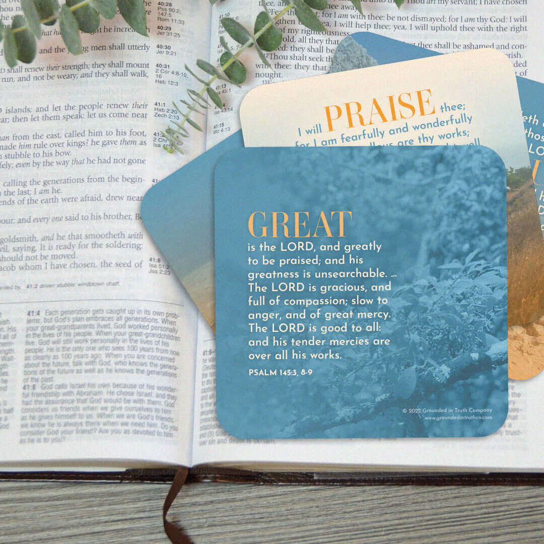 Verse Cards - Praises from the Psalms - Grounded in Truth Company