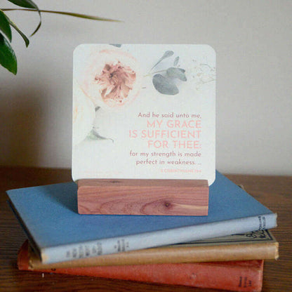 - Solid Wood Card Stand - Grounded in Truth Company