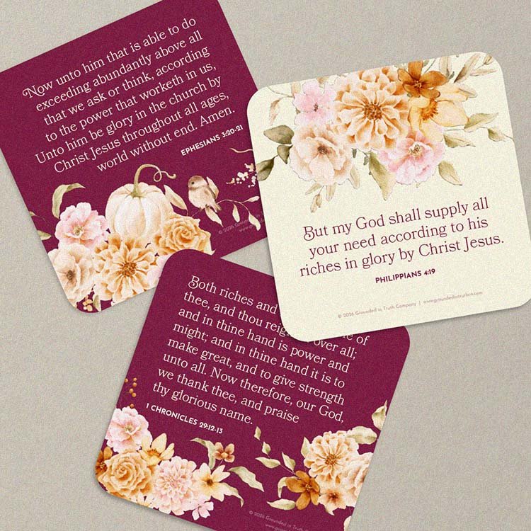 - Bible Verse Cards about God's Provision - Grounded in Truth Company