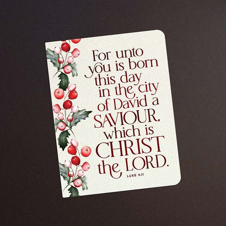 Greeting Card - Luke 2:11 Christmas Cards | Berry Design | 10 pack - Grounded in Truth Company