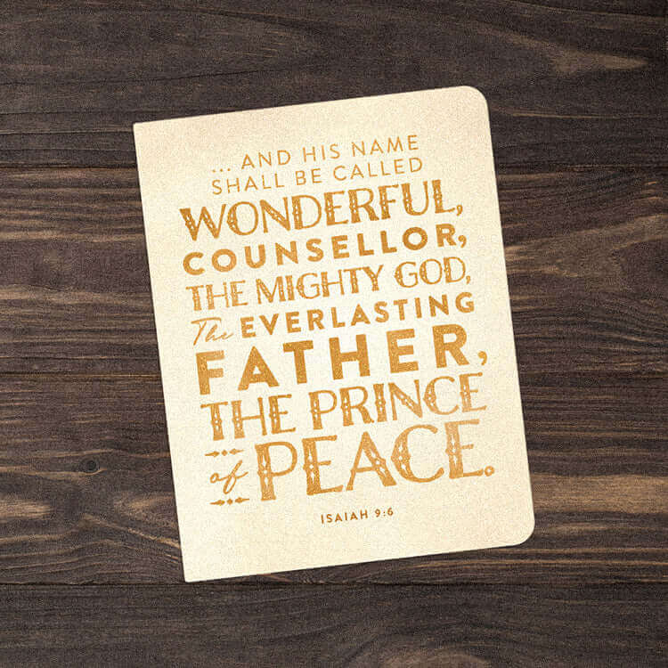 Isaiah 9:6 (KJV) Christmas Card – A4 Scripture Design